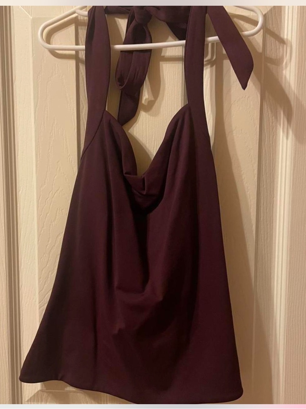 Aritzia Contour Plum Halter Tank